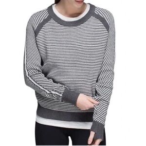 Lululemon Devi Crewneck Striped Gray Women's Sweater
